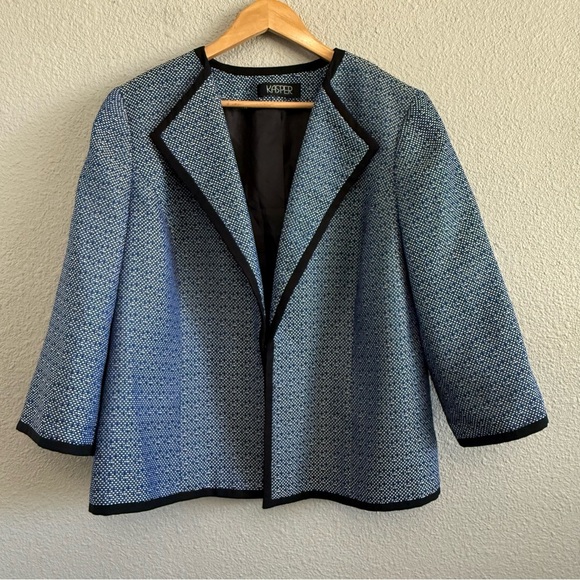 Kasper Tweed Open Front Blazer Size Medium - Picture 1 of 3